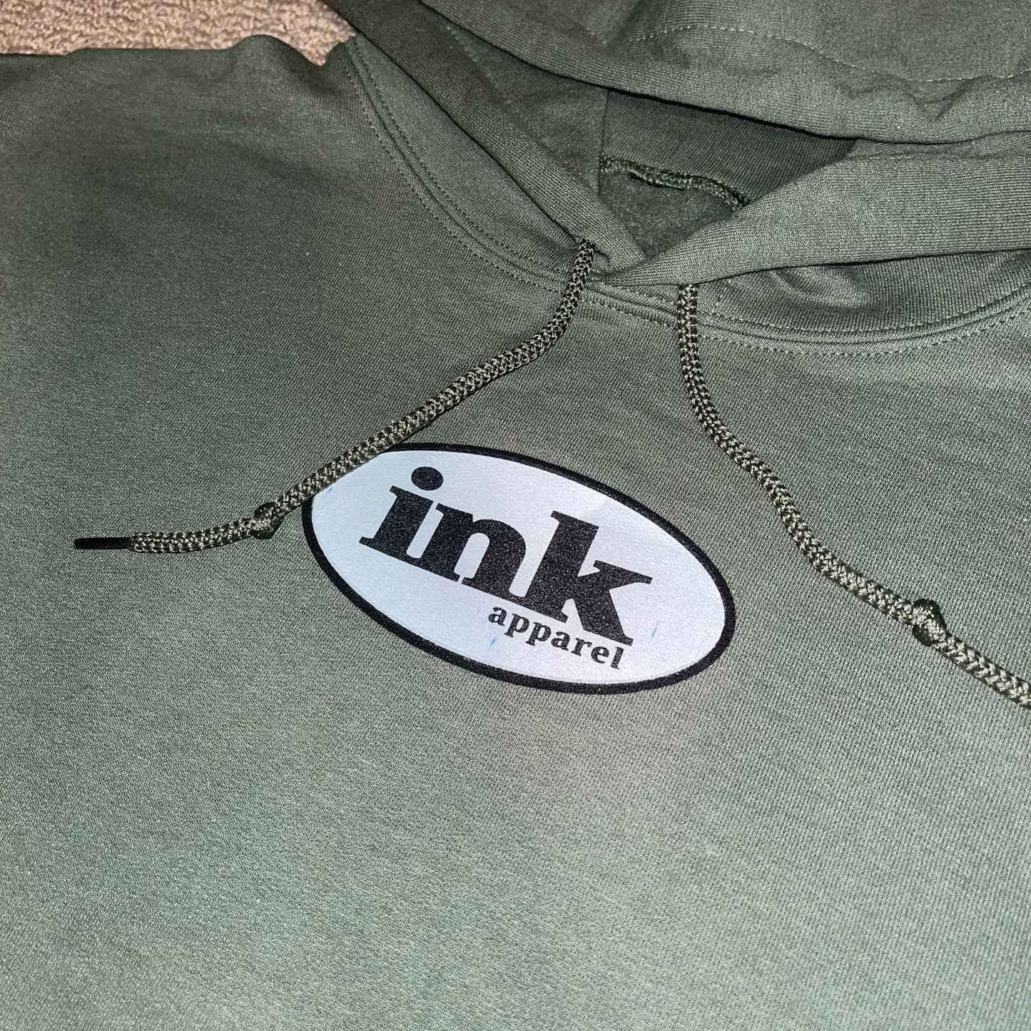 ink hoodie forest green