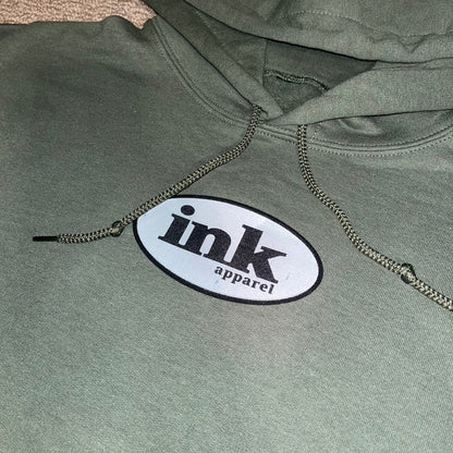 ink hoodie forest green