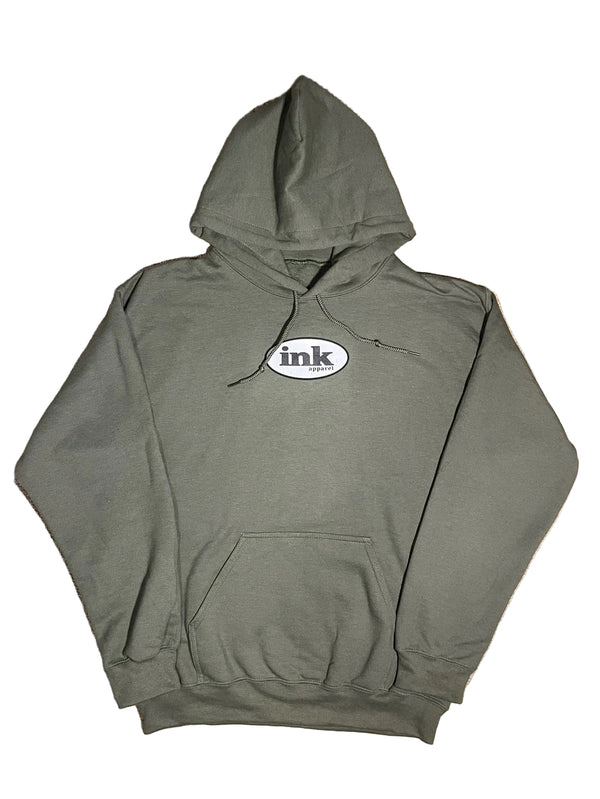 ink hoodie forest green